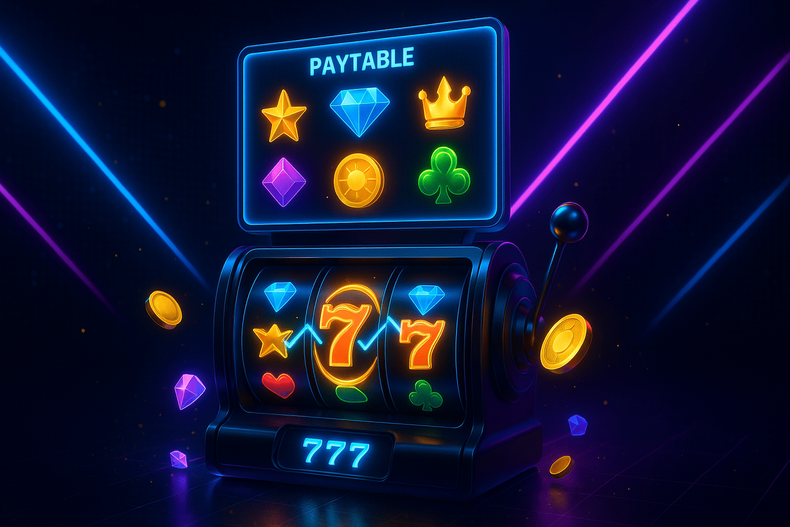 ขั้นตอนดูตารางจ่ายสล็อต วิธีเช็กตาราง Paytable อัตราจ่าย: สัญลักษณ์ ไลน์ชนะ และตัวคูณ